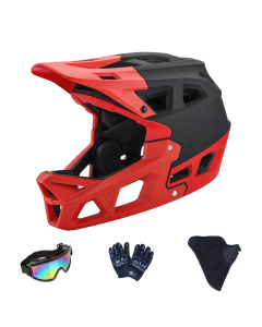 Nuorten full face -maastopyöräkypärä säädettävällä kiristysnupilla downhill-, BMX- ja off-road-pyöräilyyn